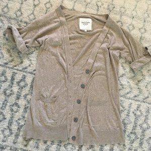 Abercrombie and Fitch Beige Cardigan